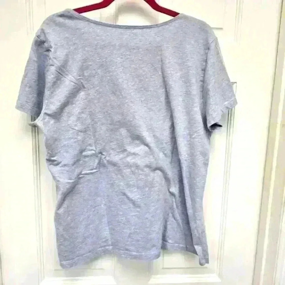 Laura Scott Studded Blue Top,XL - Picture 3 of 3